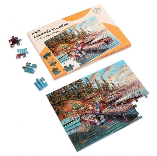 Relish 63p Large Piece Jigsaw Puzzle - Lakeside Vacation - Image 5