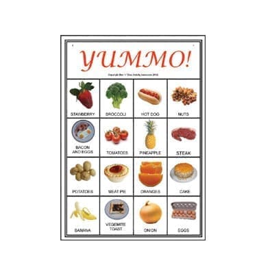 YUMMO! Food Picture Bingo - Printable