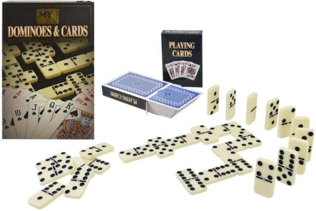 Domino and playing card set
