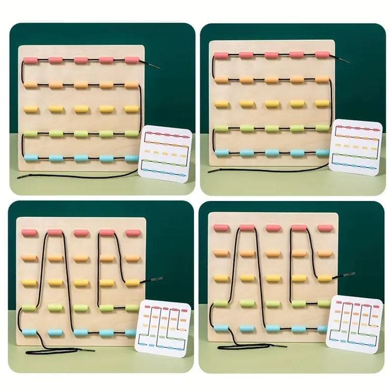 Rope Threading Wooden Puzzle - Image 3