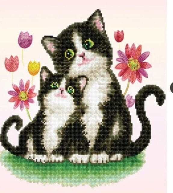 Black and White Cats - Diamond Dotz