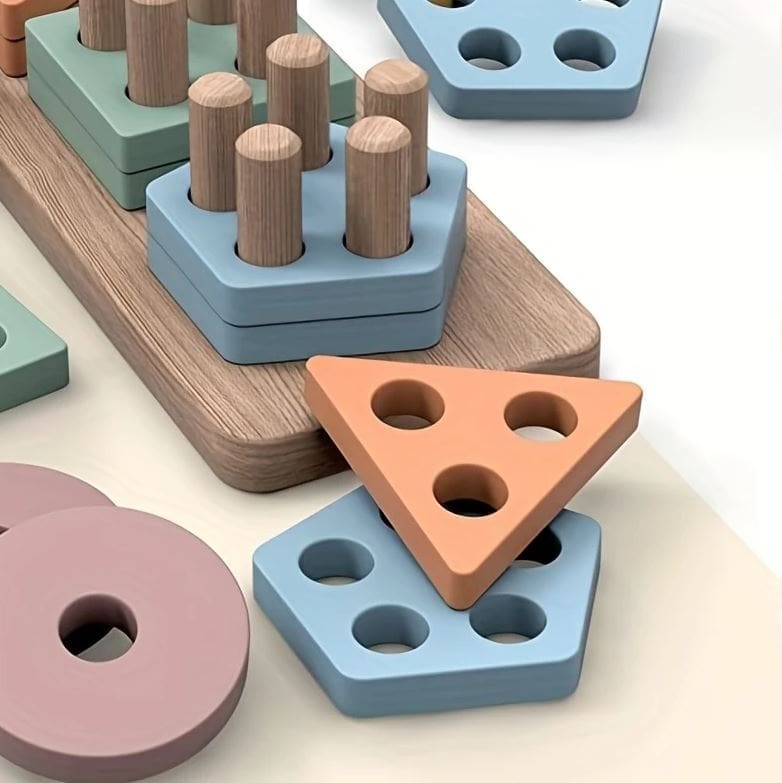 Wooden Sorting & Stacking Set - Image 2