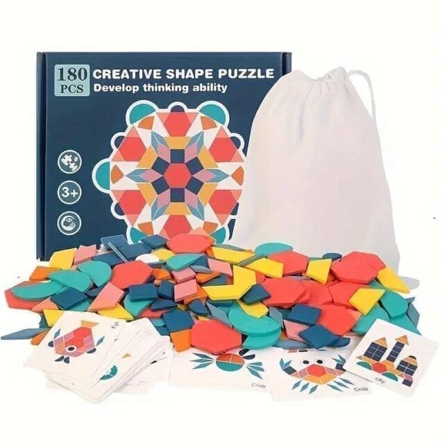 Wooden Geometric Puzzle set 180p