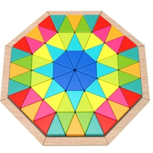 wooden mosaic puzzle