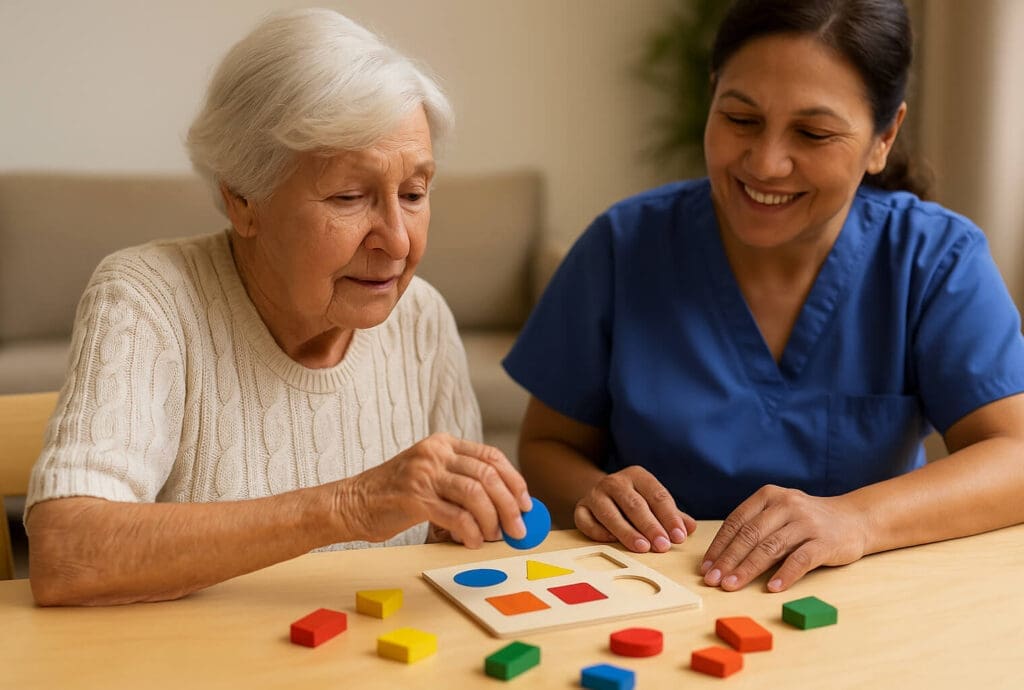 memory game match the shapes aged care