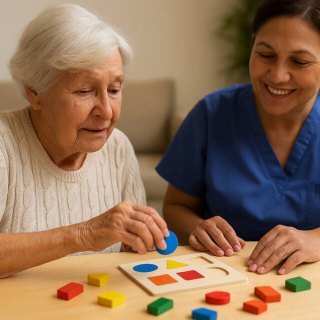 memory game match the shapes aged care
