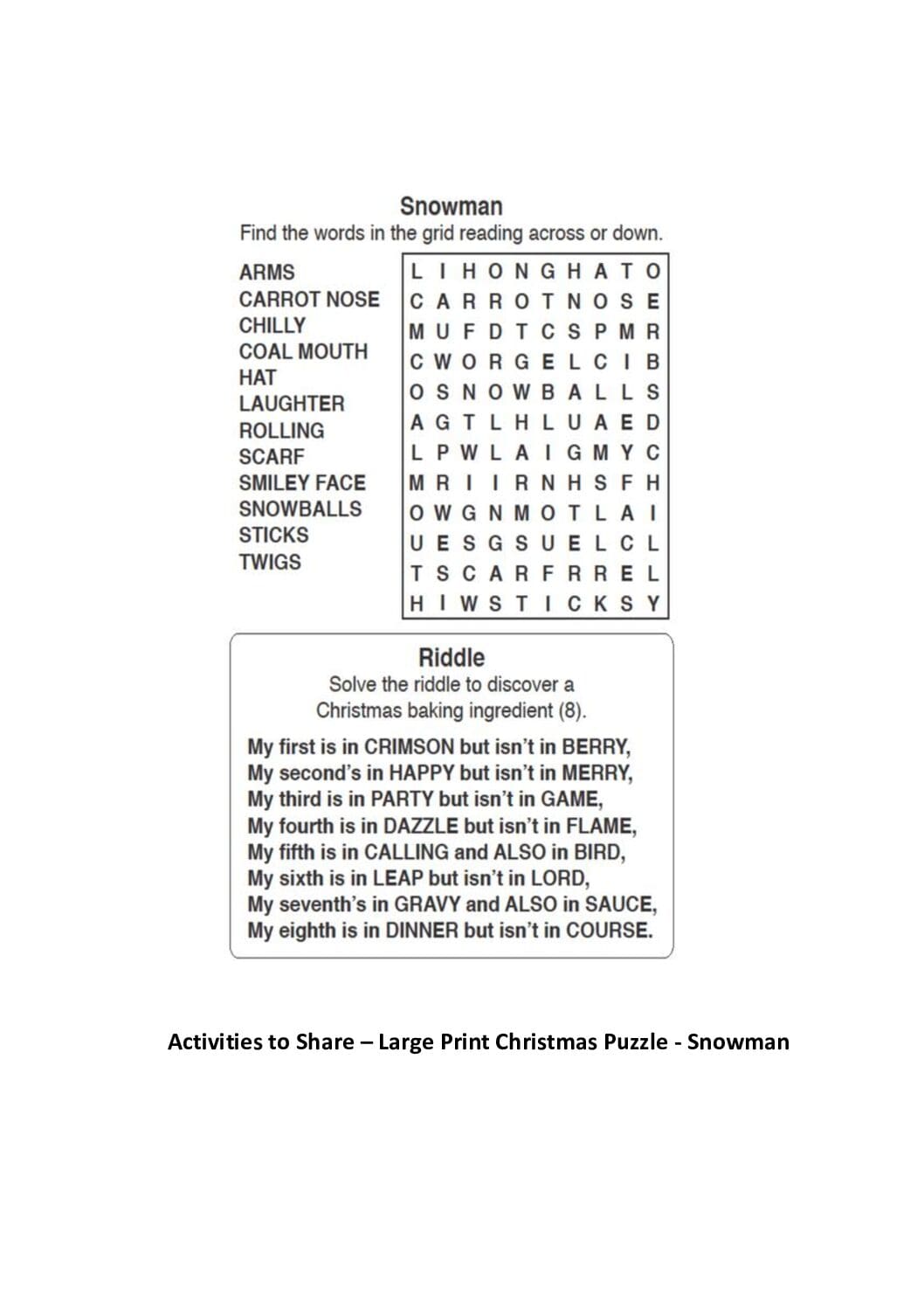 Book - Large Print Christmas Puzzles - Image 2
